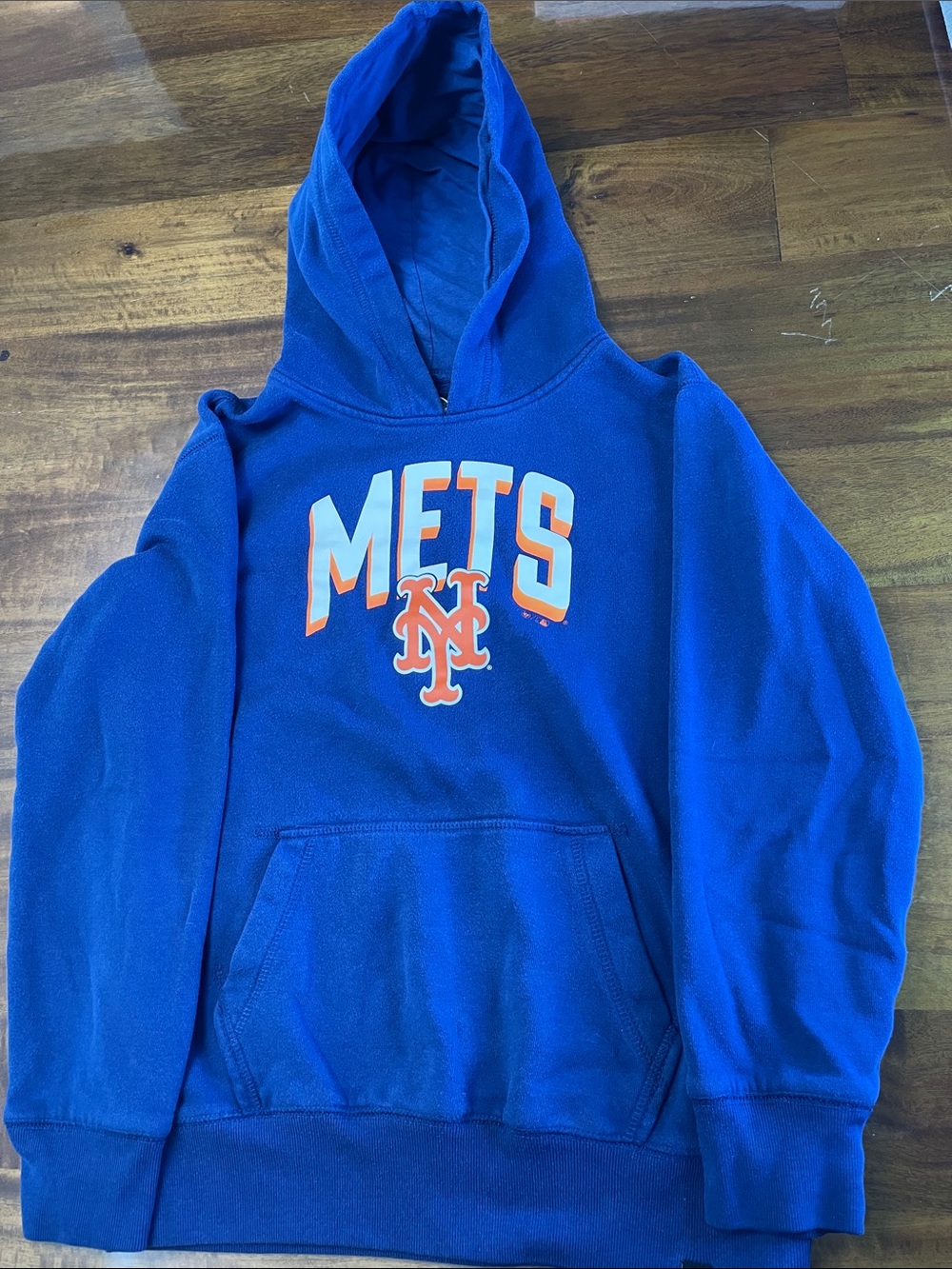 Kids Blue Mets Hooded Sweatshirt